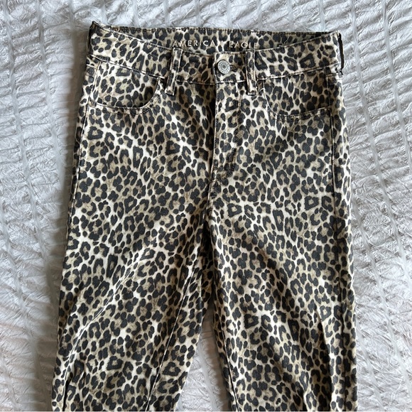 American eagle outfitters leopard print pants - Picture 1 of 4